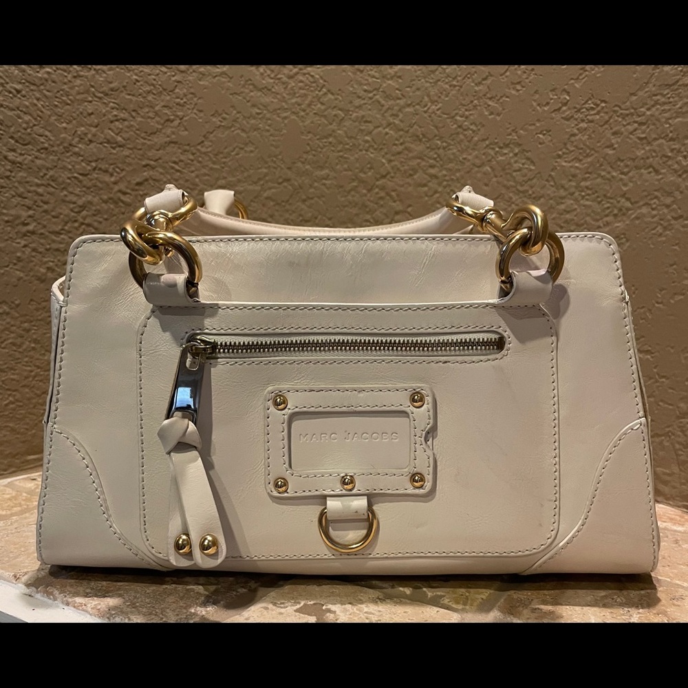Marc Jacobs Cream Leather Handbag